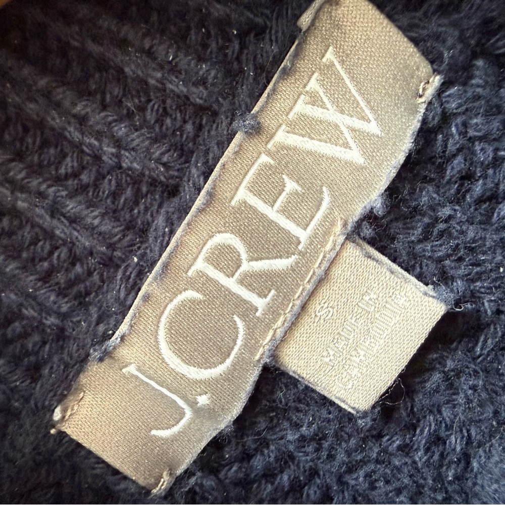 J Crew 100% Cotton Relaxed Rollneck™ sweater in Navy - Picture 4 of 7